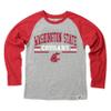 Wes and Willy NCAAA Kids LS Raglan Tee,Washington State Cougars,5,Bullseye Red view 1