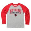 Wes and Willy NCAAA Kids LS Raglan Tee,Rutgers Scarlet Knights,6,Cherry view 1