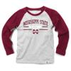 Wes and Willy NCAAA Kids LS Raglan Tee,Mississippi State Bulldogs,4,HAR Maroon view 1