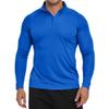 Men's Sun Protection Shirt Zip Long Sleeve Workout Pullover Tops Loose Fitting Quick Dry -Shirt s1 Blue S view 1