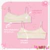 Sweet & Sassy Girls Training Bra - 5 Pack Crop Cotton Bras - Cami Training Bras for Girls (Sizes: S-L), Size Medium, Brights view 2