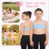 Sweet & Sassy Girls Training Bra - 5 Pack Crop Cotton Bras - Cami Training Bras for Girls (Sizes: S-L), Size Medium, Brights view 3