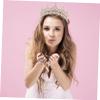 Beavorty Chic Crown Bridal Headpiece for Weddings Elegant Rhinestone Wedding Headwear and Lightweight for Bride Parties and Fancy Dress Events view 2