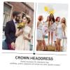 Beavorty Chic Crown Bridal Headpiece for Weddings Elegant Rhinestone Wedding Headwear and Lightweight for Bride Parties and Fancy Dress Events view 3