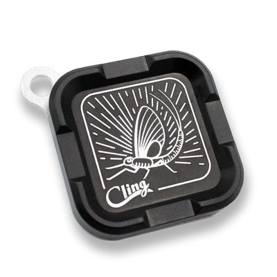 Cling Fishing Products Mag Grab Mini  Compact Magnetic Fly Holder & Organizer for Anglers (Rising Dun, Black)