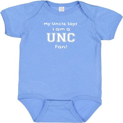 My Dad/Mom/Aunt Says I am a UNC Fan Cute Baby Gift Bodysuit (Uncle, 6 Months)