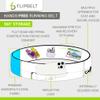 FlipBelt Zipper Running Belt, Waist Pack for Fitness and Running Fanny Pack for Women Men Phone Keys Money US Company - [Periwinkle] - [Medium] view 4