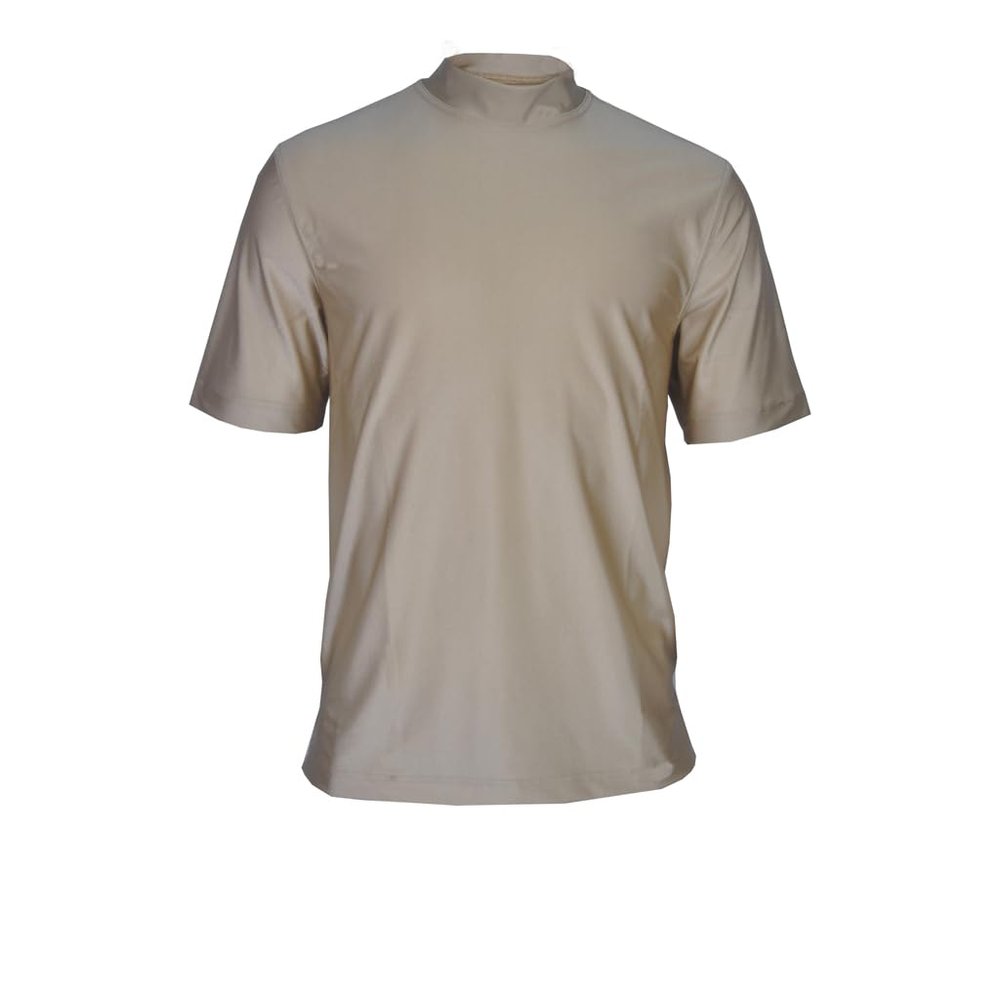 Monterey Club Men's Flat Mock Shirt #3314 (Camel, X-Large)
