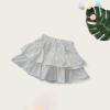 Tiered Ruffle Cake Skirt for Toddler Kids Girls Elastic High Waisted Skirts Solid Color Short Skirts (White, 9-10 Years) view 2