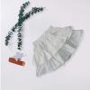 Tiered Ruffle Cake Skirt for Toddler Kids Girls Elastic High Waisted Skirts Solid Color Short Skirts (White, 9-10 Years) view 3