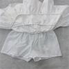 Tiered Ruffle Cake Skirt for Toddler Kids Girls Elastic High Waisted Skirts Solid Color Short Skirts (White, 9-10 Years) view 4
