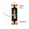 Loaded Boards Fathom Longboard Skateboard Complete (105mm Dad BOD 80a Wheels, Paris 150 50 Trucks) view 2