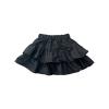 Tiered Ruffle Cake Skirt for Toddler Kids Girls Elastic High Waisted Skirts Solid Color Short Skirts (Black, 7-8 Years) view 1