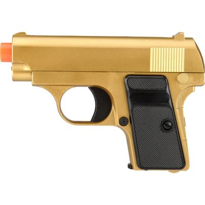 GoldenBall Compact Spring Vest Pocket Metal/Polymer Airsoft Pistol - Gold