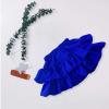 Tiered Ruffle Cake Skirt for Toddler Kids Girls Elastic High Waisted Skirts Solid Color Short (Blue, 18-24 Months) view 3