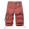 GOKKILRW Mens Ripstop Tactical Cargo Hiking Shorts Elastic Waist Outdoor Workout Travel Camping Joggers Pants Summer Lightweight Military Army Tactical Combat Work Trousers(Red,XX-Large) view 1