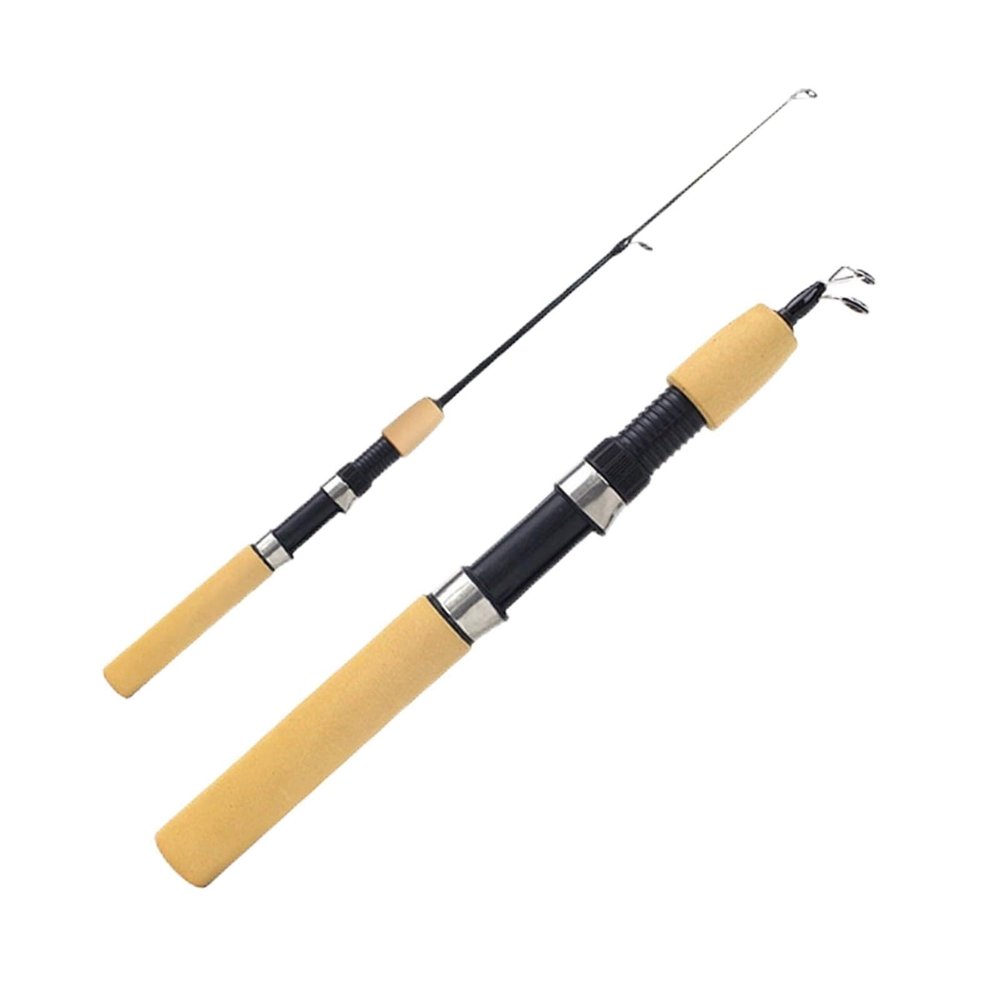 HARAY Fishing Rod Winter Portable Ice Winter Fishing Rod Carbon Fiber River Shrimp Carp Fishing Pole Rod Tackle Telescopic Fishing Pole (Color : 100CM)
