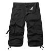 GOKKILRW Mens Ripstop Tactical Cargo Hiking Shorts Elastic Waist Outdoor Workout Travel Camping Joggers Pants Summer Lightweight Military Army Tactical Combat Work Trousers(Black,Medium) view 1
