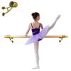 Balanoire Ballet Barre 8 FT Long 2.0 Diameter for Kids and Adults, Premium American Wood Wall Mounted Ballet Bar for Home/Studio Ballet Barre Dance Equipment Ballet Training Barre, GOLD (A) Brackets view 1