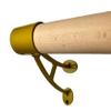 Balanoire Ballet Barre 8 FT Long 2.0 Diameter for Kids and Adults, Premium American Wood Wall Mounted Ballet Bar for Home/Studio Ballet Barre Dance Equipment Ballet Training Barre, GOLD (A) Brackets view 2