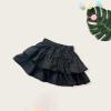 Tiered Ruffle Cake Skirt for Toddler Kids Girls Elastic High Waisted Skirts Solid Color Short Skirts (Black, 6-7 Years) view 2