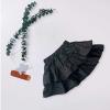 Tiered Ruffle Cake Skirt for Toddler Kids Girls Elastic High Waisted Skirts Solid Color Short Skirts (Black, 6-7 Years) view 3
