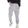 GOKKILRW Mens Fleece Athletic Casual Crinch Bottom Sweatpants Fall Winter Drawstring Active Workout Running Sports Joggers Casual Loose Fit Sports Fleece Lounge Pants(GY2,XX-Large) view 2