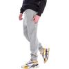 GOKKILRW Mens Fleece Athletic Casual Crinch Bottom Sweatpants Fall Winter Drawstring Active Workout Running Sports Joggers Casual Loose Fit Sports Fleece Lounge Pants(GY2,XX-Large) view 3