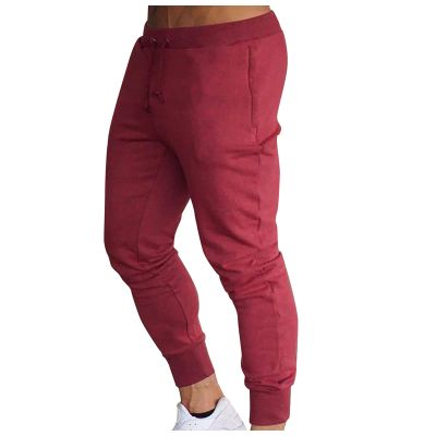 GOKKILRW Baggy Crinch Bottom Sweatpants for Men Drawstring Fashion Athletic Joggers Pants Straight Leg Running Jogging Trainning Track Sweat Pants Big and Tall Mens Cotton Lounge Fall Trousers Red
