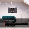 COMAAM Electronic Dartboard, Built in Cabinet Doors with Integrated Scoreboard, 4 LED Displays, with 12 Soft Tip Dart Board and 150 Dart Head, for Family Game Rooms view 2