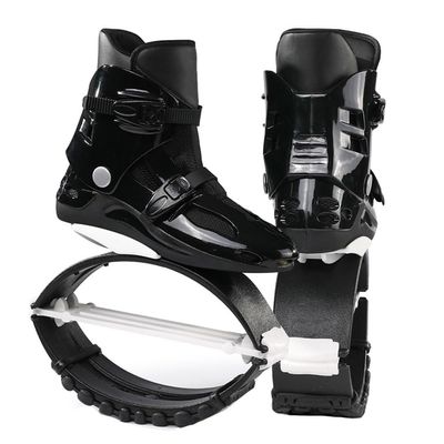 Kangaroo Jumping Shoes for Man Women, Professional Fitness Bounce Jump Boots with 3 pcs Tension Spring, 35-41 EU, Foot Length 8.9-10.2in/22.5-26cm (Color : Black White, Size : XL/39-41)