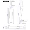 BUCKLOS Gravel 700C Carbon Fiber Road Bike Rigid Fork, QR 9mm/100 * 12mm Thru Axle, 1-1/8 Threadless Tapered Tube Super Light Bicycle Front Forks view 3