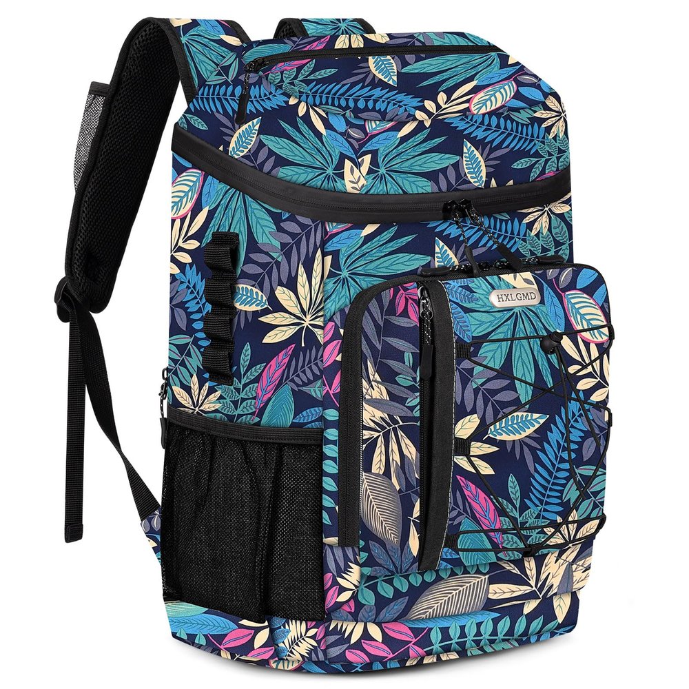 Backpack Coolers Insulated Leak Proof 30 Cans with Reusable Ice Packs, 2 Insulated Compartments Cooler Bags Portable Lightweight Beach Travel Camping Lunch Backpack for Men and Women