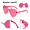 Heart Sunglasses Heart Shaped Sunglasses Womens Trendy 2025 Rosy Red Pink Heart Sunglasses for Women Oversized Sunglasses Womens Sunglasses Bulk Womens Sunglasses Trendy Party Favors Party Supplies view 3