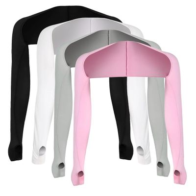 4 Pieces UV Protection Sun Shawl Cooling Arm Sleeve with Thumb Hole for Women Men Cycling Driving Golf Sleeves Cover