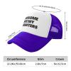 Awesome Like My Daughter Trucker Hat Mesh Baseball Cap Men Sun Hat Women Ponytail hat Golf Dad Cap Fishing hat Purple view 4