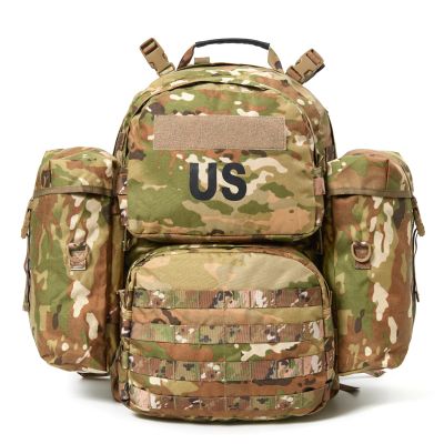 Akmax.cn MOLLE II Medium Tactical Backpack Authentic Military Rucksack with ABS External Frame, Detachable Side Pouches & Modular Design for Heavy Loads (50L, OCP)