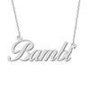 BeautyLiLi Stainless Steel Jewelry Custom Dainty Initial Name Necklace Silver for Women Grandma Bambi view 1