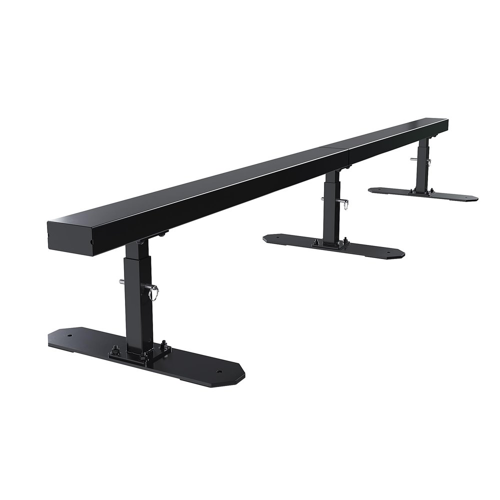 KUAFU 6ft Long Flat Bar Skate Rail, Portable Skateboard Ramp Grind Rail,