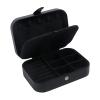 SLOZO Travel Jewelry Box,Upgraded Travel Jewelry Case,Portable Jewelry Boxes for Women,PU Leather Jewelry Box,Travel Jewelry Organizer for Necklaces,Rings,Earrings,Bracelets,Black view 2