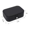SLOZO Travel Jewelry Box,Upgraded Travel Jewelry Case,Portable Jewelry Boxes for Women,PU Leather Jewelry Box,Travel Jewelry Organizer for Necklaces,Rings,Earrings,Bracelets,Black view 3