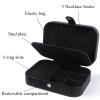 SLOZO Travel Jewelry Box,Upgraded Travel Jewelry Case,Portable Jewelry Boxes for Women,PU Leather Jewelry Box,Travel Jewelry Organizer for Necklaces,Rings,Earrings,Bracelets,Black view 4