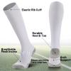 Ultrafun 4 Pairs Soccer Socks Men Youth Kids Cushioned Knee High Team Sports Football Socks (US, Alpha, Large, White) view 4