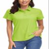 MAGCOMSEN Women's Polo Shirts Short Sleeve UPF 50+ Sun Protection Polos for Casual Work Quick Dry Collared Shirt Green S view 1