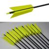 ZSHJGJR 30 Inch Archery Hunting Arrows Carbon Flu Flu Arrows Spine 500 Target Practice Arrows with 4pcs Turkey Feather Replaceable Arrowhead for Outdoor Hunting Shooting 6/12pcs (6, Yellow) view 2