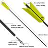 ZSHJGJR 30 Inch Archery Hunting Arrows Carbon Flu Flu Arrows Spine 500 Target Practice Arrows with 4pcs Turkey Feather Replaceable Arrowhead for Outdoor Hunting Shooting 6/12pcs (6, Yellow) view 3