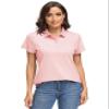 MAGCOMSEN Women's Golf Shirts Sun Protection Dry Fit Polo Shirt Short Sleeve UV Tshirts for Sport Tennis Pale Pink XL view 2