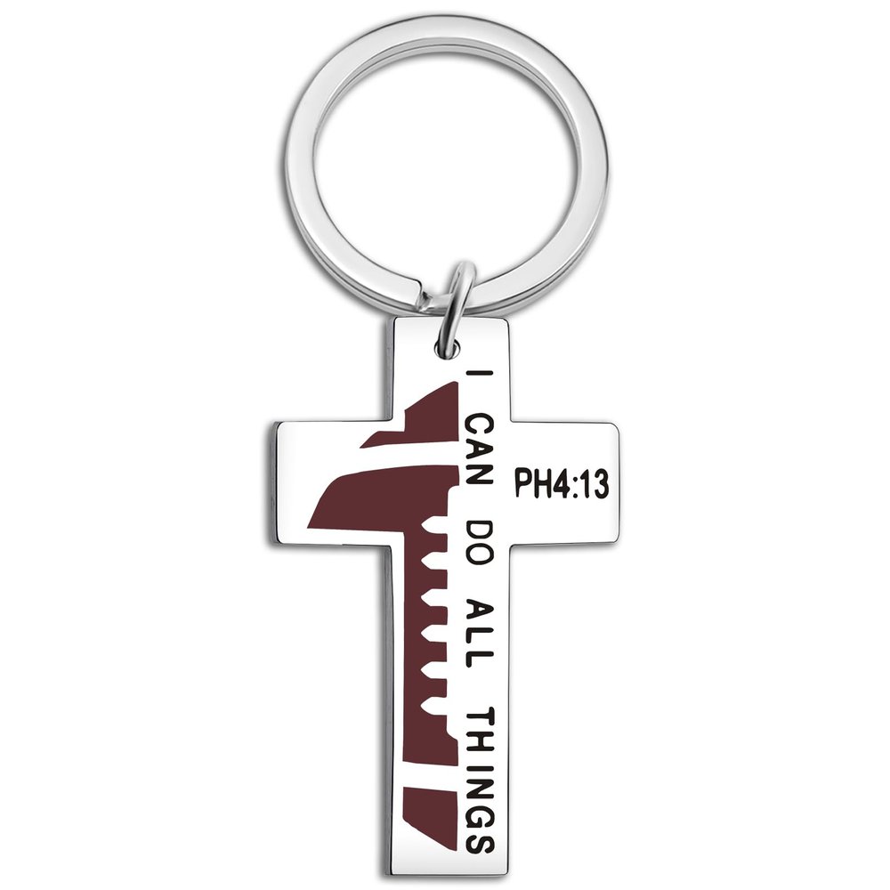 Aisity Football Keychain Gifts for Teen Boys Footballs Coach Accessories Cool Stuff for Teens Inspirational Footballs Gift for Teen Boys Coach Birthday Christmas Gift for Teens Football Stuff