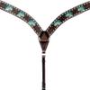 Western Horse Headstall Bridle Breast Collar Reins Tack Set Leather Floral Tooled Handmade Full Cob Pony Breastplate ME-HBC-080 (Cob) view 3