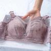 Sexy Thin lace Cup Surface Ultra Thin Lining Breathable Bra Women Floral Bralette Plus Size Full Cup (Color : Flesh, Size : 100C) view 2